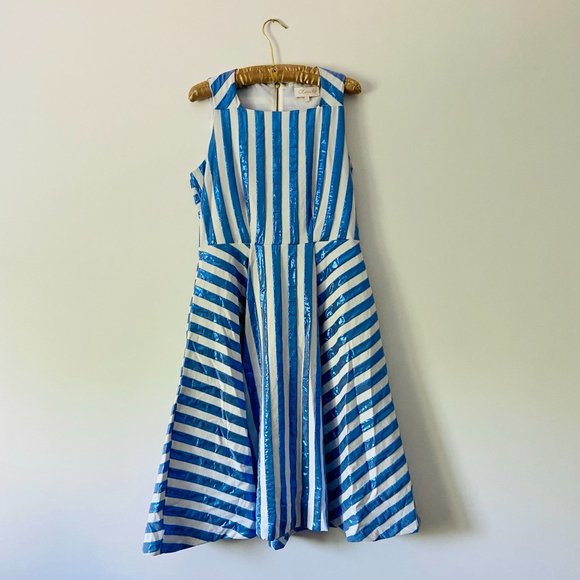 Closet London Iridescent Mermaid Stripe Dress - Picture 11 of 17